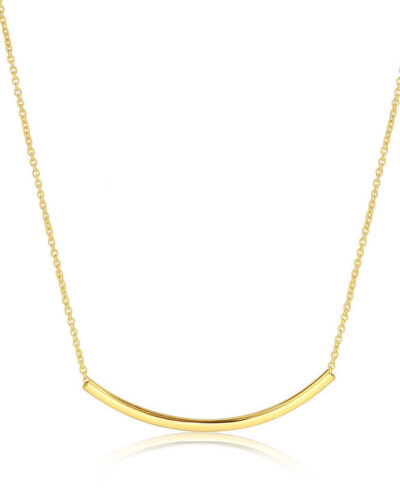 Curved Bar Necklace - Gold Vermeil
