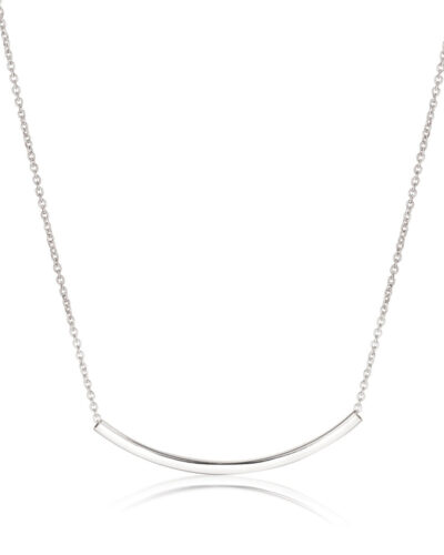 Curved Bar Necklace - Sterling Silver