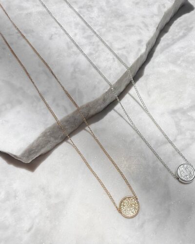 San Benito Coin - Sterling Silver (45cm) (Curb Chain)