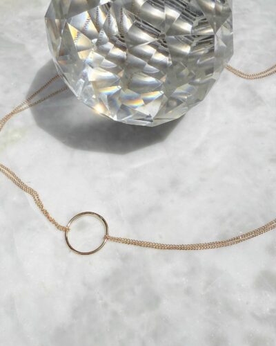 Gold Hoop - Double Chain - 14k Gold Filled (40cm)