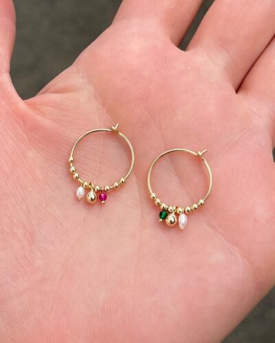 Little Charm Hoops - 14k Gold Filled