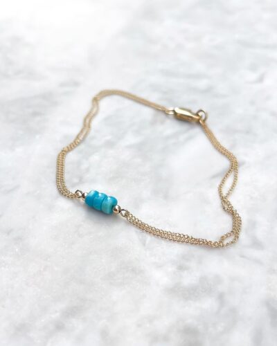 Turquoise Beads - 14k Gold Filled (Small)