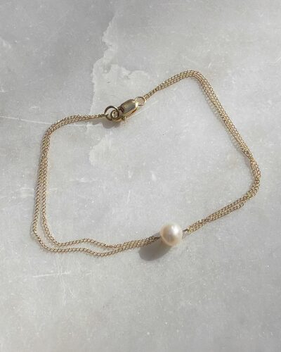 Classic Pearl Bracelet - 14k Gold Filled (Large)