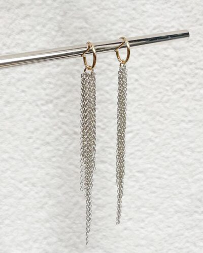 Hoop Tassels - 14k Gold Filled & Sterling Silver (16mm Hoop)