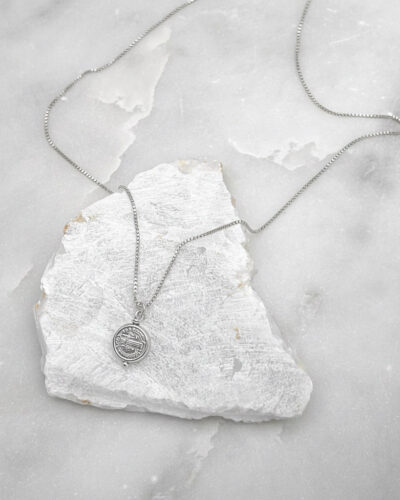 San Benito Coin - Sterling Silver (45cm) (Box Chain)