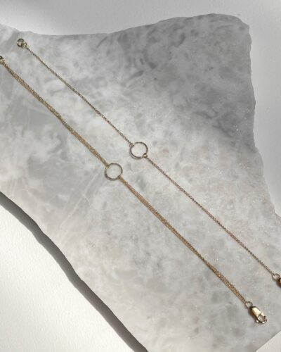Mini Moon Bracelet - 14k Gold Filled (Small) (Single Chain)