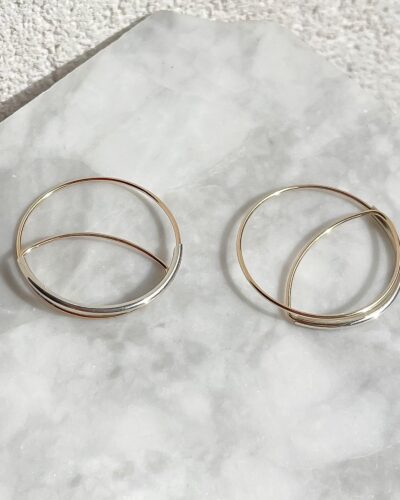 Eclipse Hoops - 14k Gold Filled & Sterling Silver (Medium)