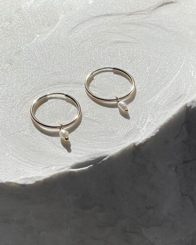 Rice Pearl Sleepers - Sterling Silver (XSmall)