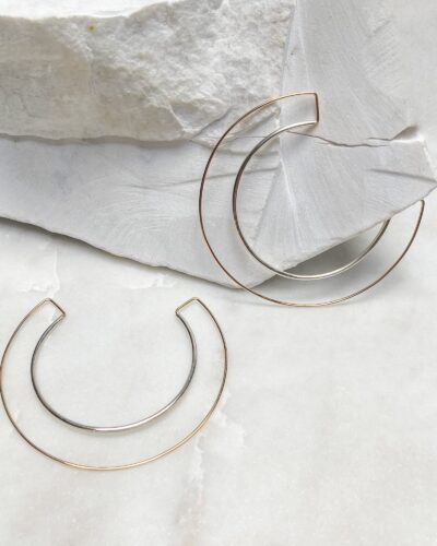 C U Hoops - 14k Gold Filled & Sterling Silver (XLarge)