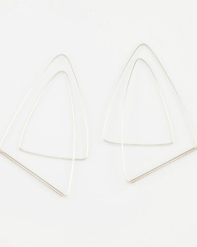 6 Point Earrings - Sterling Silver (Large)