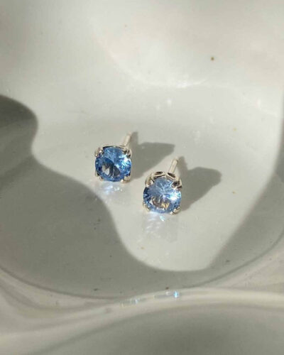 Pixie Aquamarine Studs - 14K Gold Filled