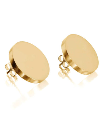 Large Disc Earrings - Gold Vermeil