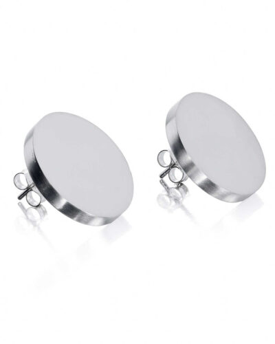 Large Disc Earrings - Sterling Silver