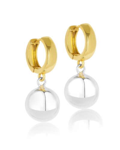 Emma Ball & Hoop Earrings - Gold Vermeil