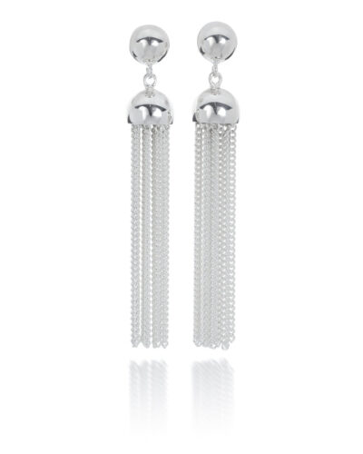 Ball & Tassel Earrings - Sterling Silver