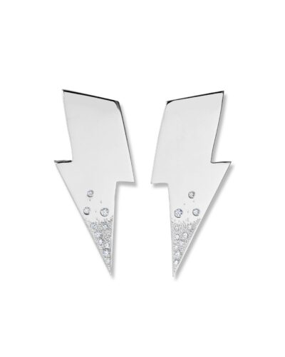 Summer Storm Earrings - Sterling Silver, Diamond