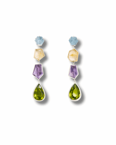 Rainbow Lorikeet Earrings - Sterling Silver