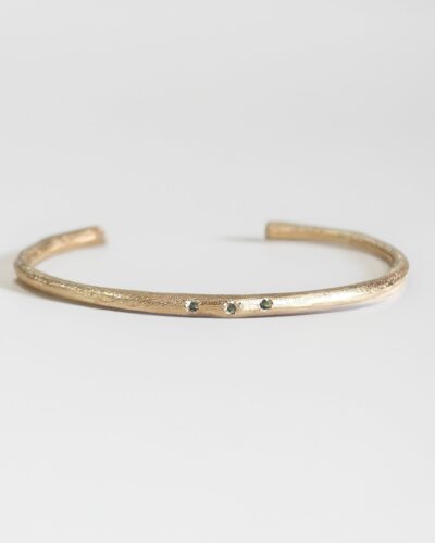 Solstice Cuff - 9K Yellow Gold, Sapphire (S/M)