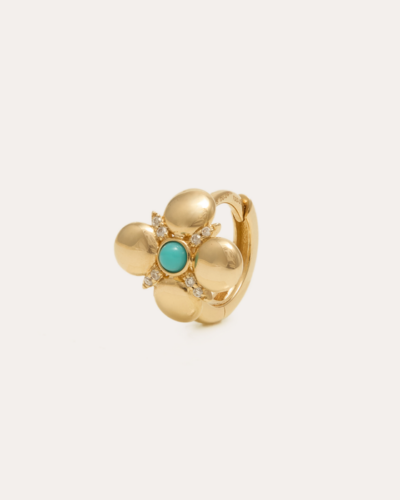 Antheia Turquoise Huggie Small - 14CT Gold