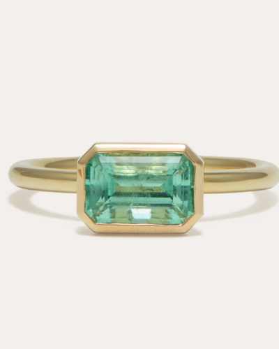 Esmeralda Ring with Russian Emerald - 14CT Gold