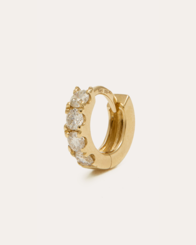 Big Diamond Huggie Small - 14CT Gold