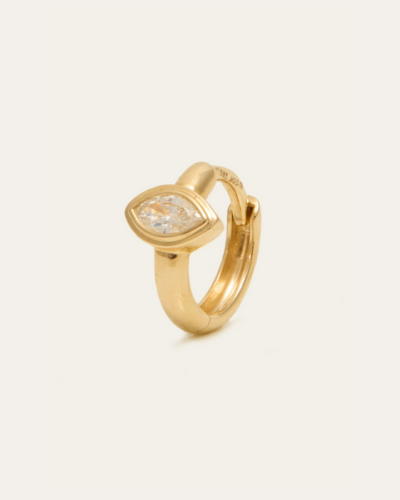 Solo Marquise Huggie - 14CT Gold