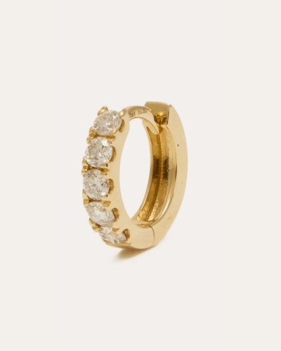 Big Diamond Huggie Medium - 14CT Gold