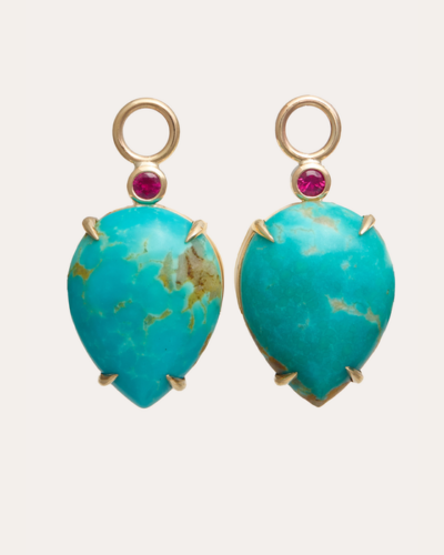 Juicy Drops with Medium Blue Turquoise - 9CT Gold