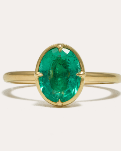 Venus Ring with Zambian Emerald - 18CT Gold