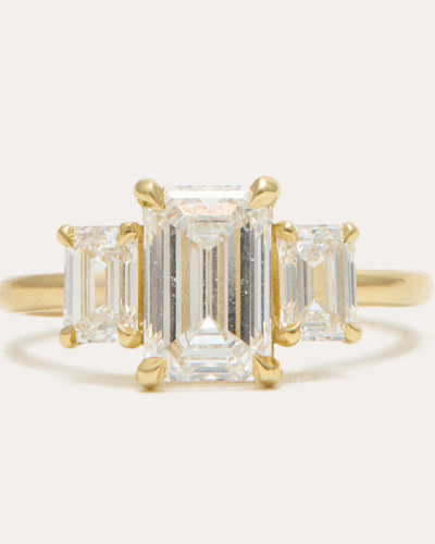 Odessa Ring with Emerald Cut Lab Diamonds - 18CT Gold