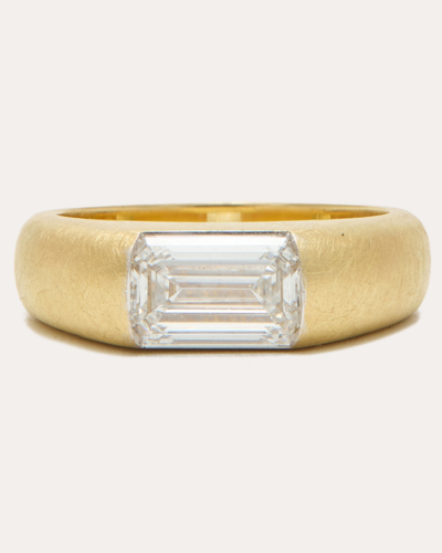 Roma Ring with Emerald Cut Lab Diamond - 18CT Gold