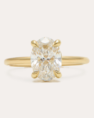 Vivienne Ring with Oval Lab Diamond - 18CT Gold