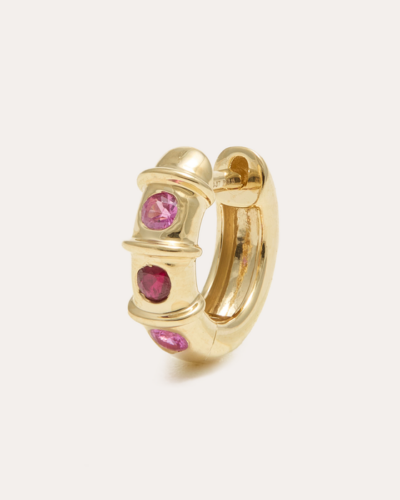 Empress Huggie Pink Small - 14CT Gold