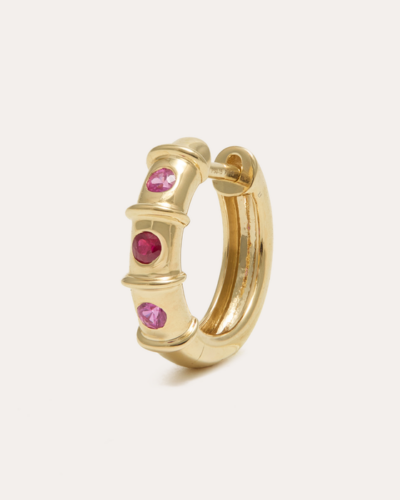 Empress Huggie Pink Medium - 14CT Gold