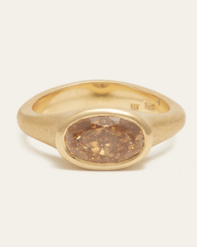 Nico with Natural Oval Champagne Diamond - 18CT Gold