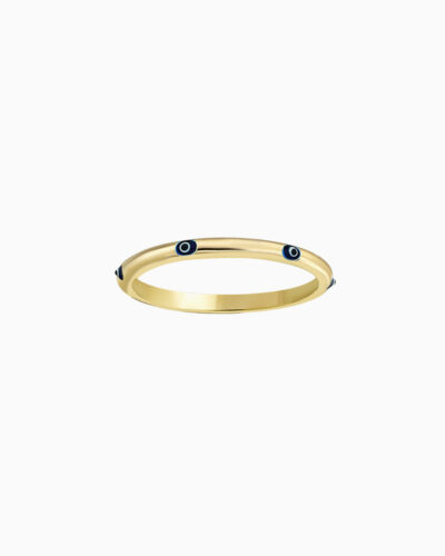 Memento Nazar Stacker Ring - 9K White Gold