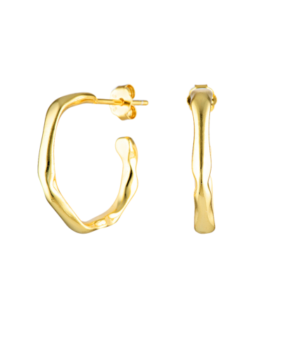 Amber Hoops - 18K Gold Plated