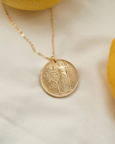 Italy | Minerva Coin Necklace - 14K Gold Plated