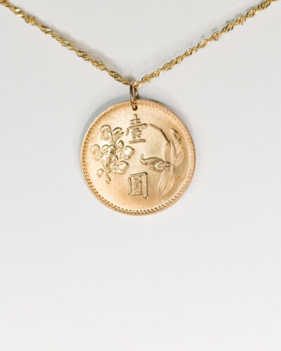 Taiwan | Florals Coin Necklace - 18K Gold Plated