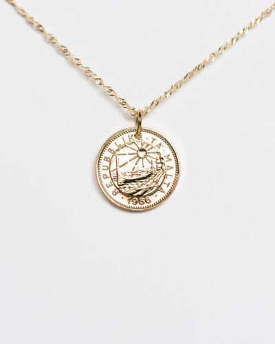 Malta | Sun & Sea Coin Necklace - 14K Gold Plated