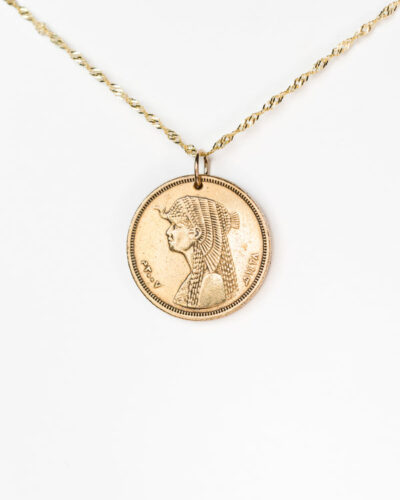 Egypt | Cleopatra Coin Necklace - 14K Gold Plated