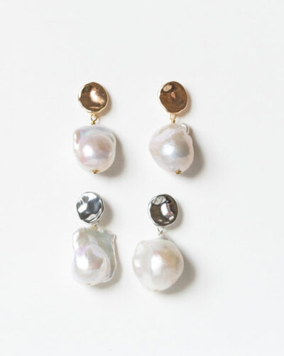 Morgana Midi Pearl Earrings - Gold Plated