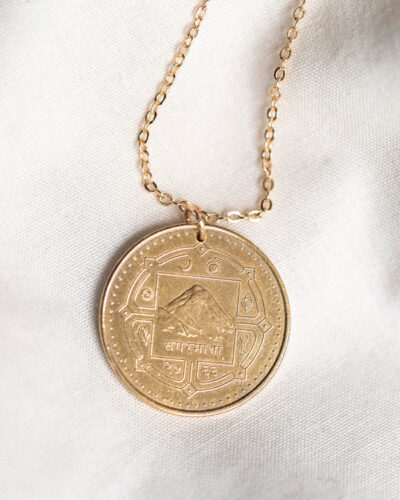 Nepal | Sagarmatha Coin Necklace - 18K Gold Plated