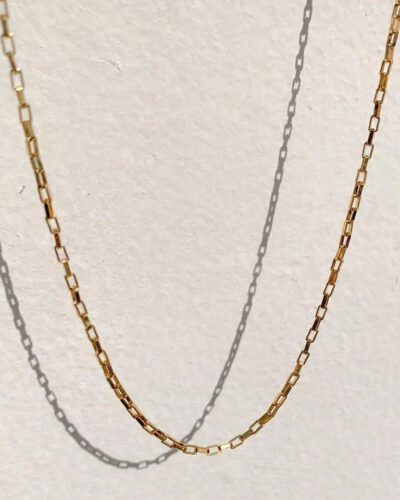 Serene Box Chain Necklace - 18K Gold Plated