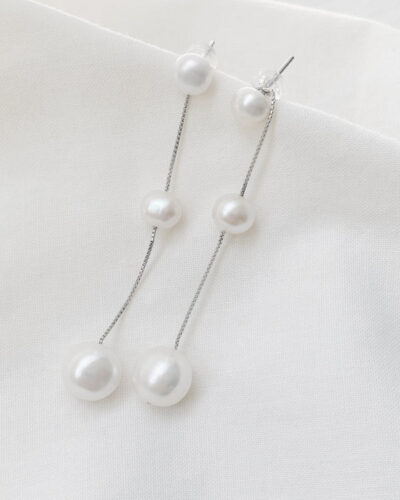 Samantha III Earrings - White Gold Plated