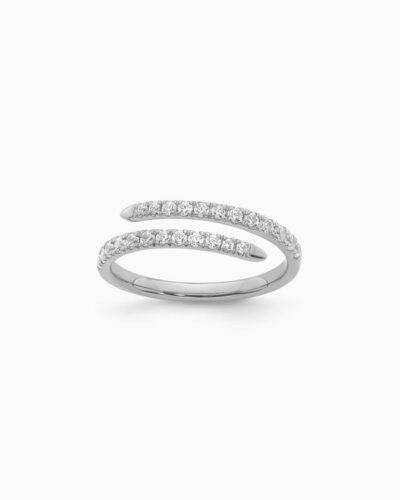 Signature Spiral Ring - 9K White Gold, Diamond (Lab Grown) (0.40ct)