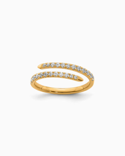 Signature Spiral Ring - 9K Gold, Diamond (Lab Grown) (0.40ct)
