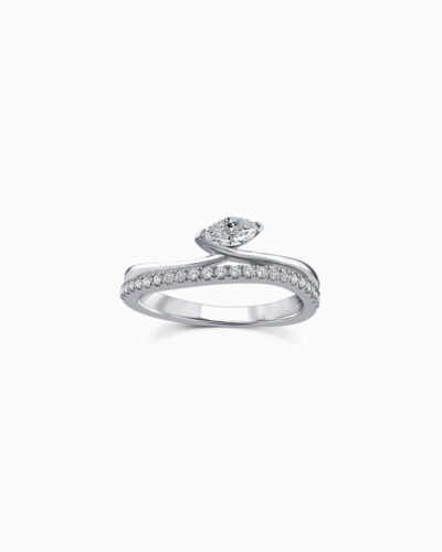 Radiance Marquise Double Ring - 9K White Gold, Diamond (Lab Grown) (0.33ct)