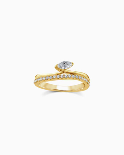 Radiance Marquise Double Ring - 9K Gold, Diamond (Lab Grown) (0.33ct)