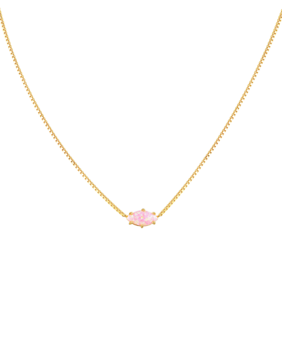 Birthstone Necklace - 18K Gold Plated (October)